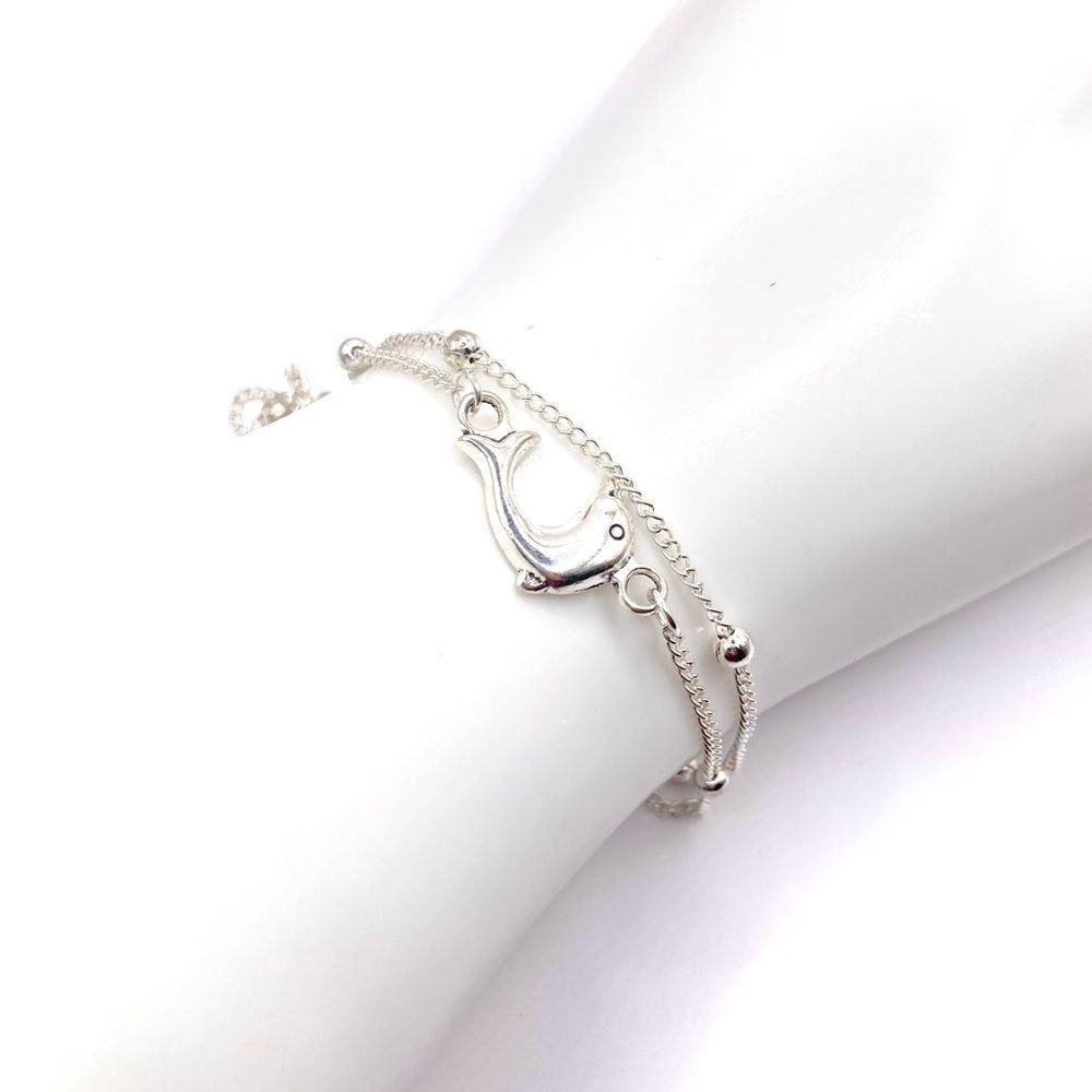 Silver Bohemian Dolphin Ankle bracelet